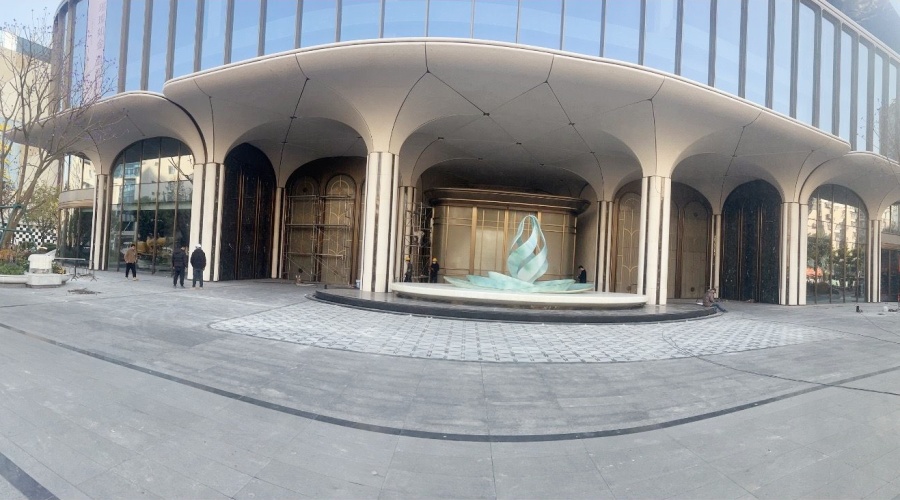 UHPC廠家-福建紫陽隱翠公館UHPC門頭柱子造型工程