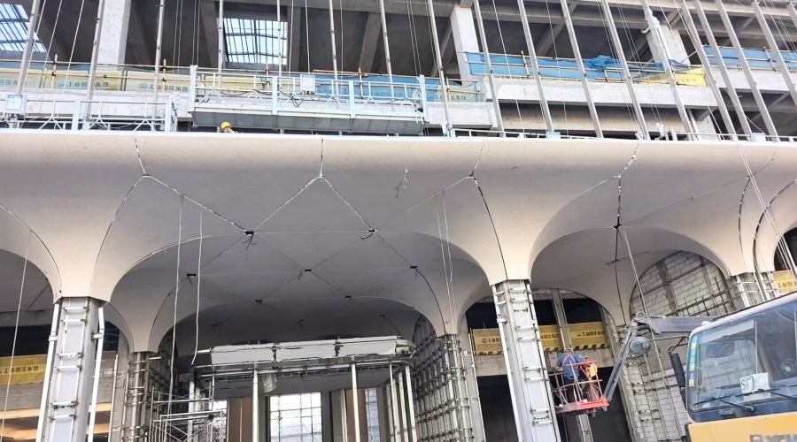 福建紫陽(yáng)公館水磨石UHPC柱子造型工程